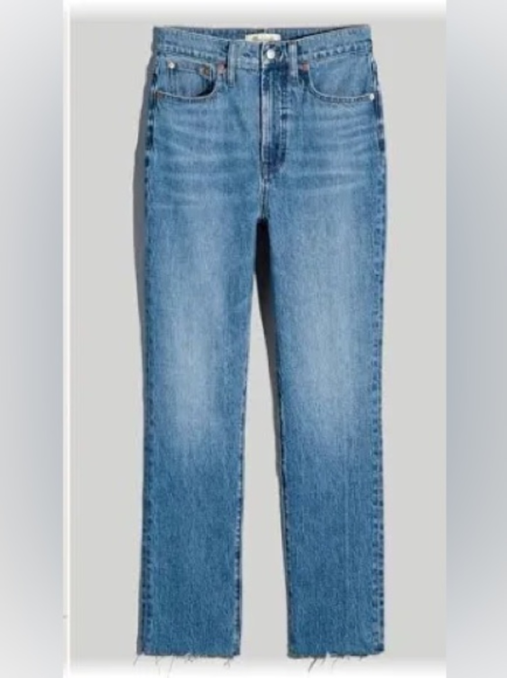 Madewell perfect vintage raw hem jeans